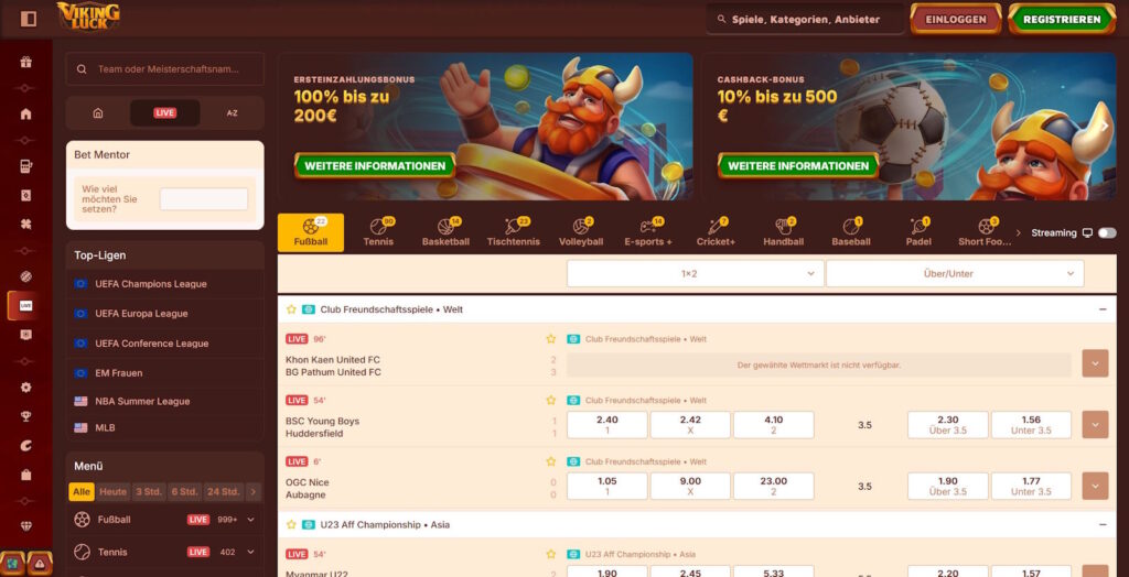 Vikingluck Live Wetten