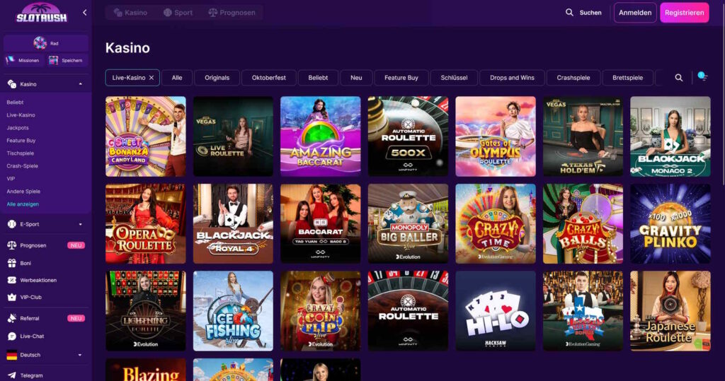 slotrush live casino